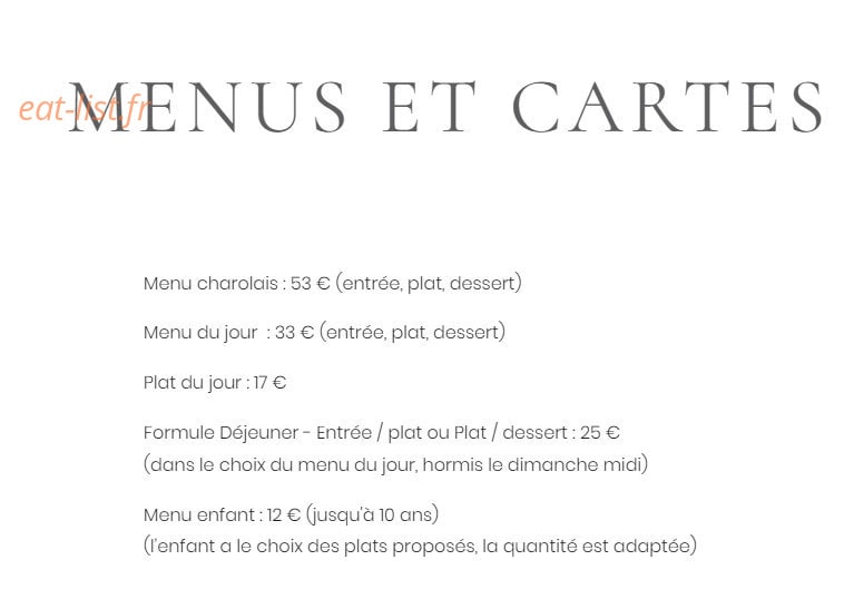 Le Bistrot du Quai — carte page 1
