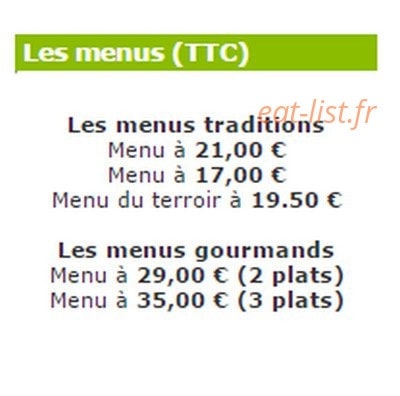Restaurant Saint-Benoit — carte page 2