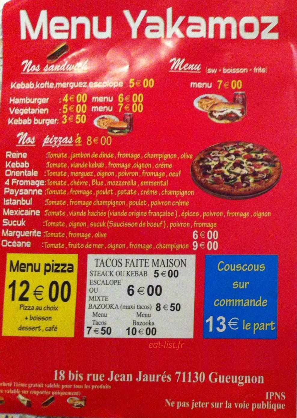 Yakamoz — carte page 1