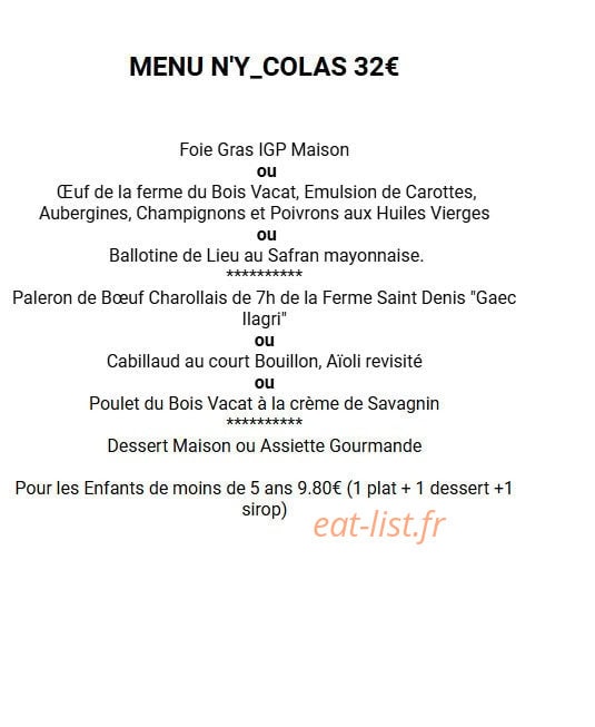Le Rest'O - Comptoir N'- Y- Colas — carte page 3