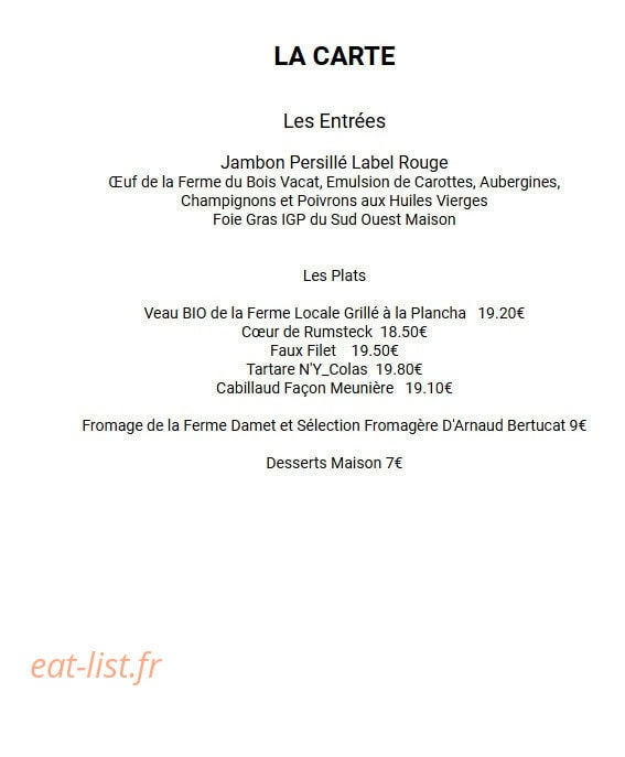 Le Rest'O - Comptoir N'- Y- Colas — carte page 4
