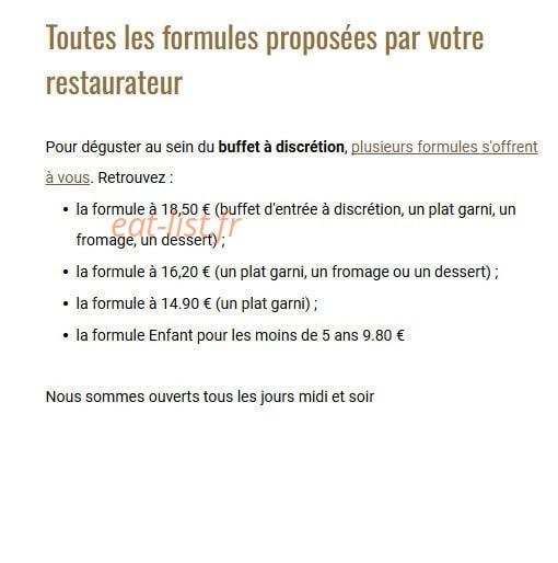 Le Rest'O - Comptoir N'- Y- Colas — carte page 1
