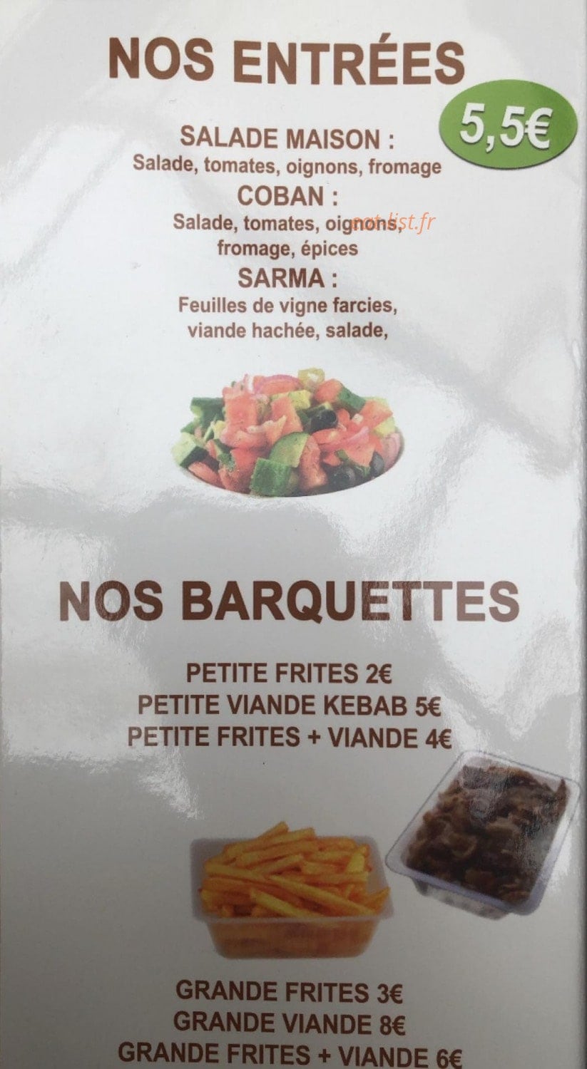 Royal kebab — carte page 1