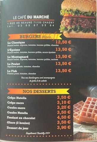 Café du marché — carte page 1