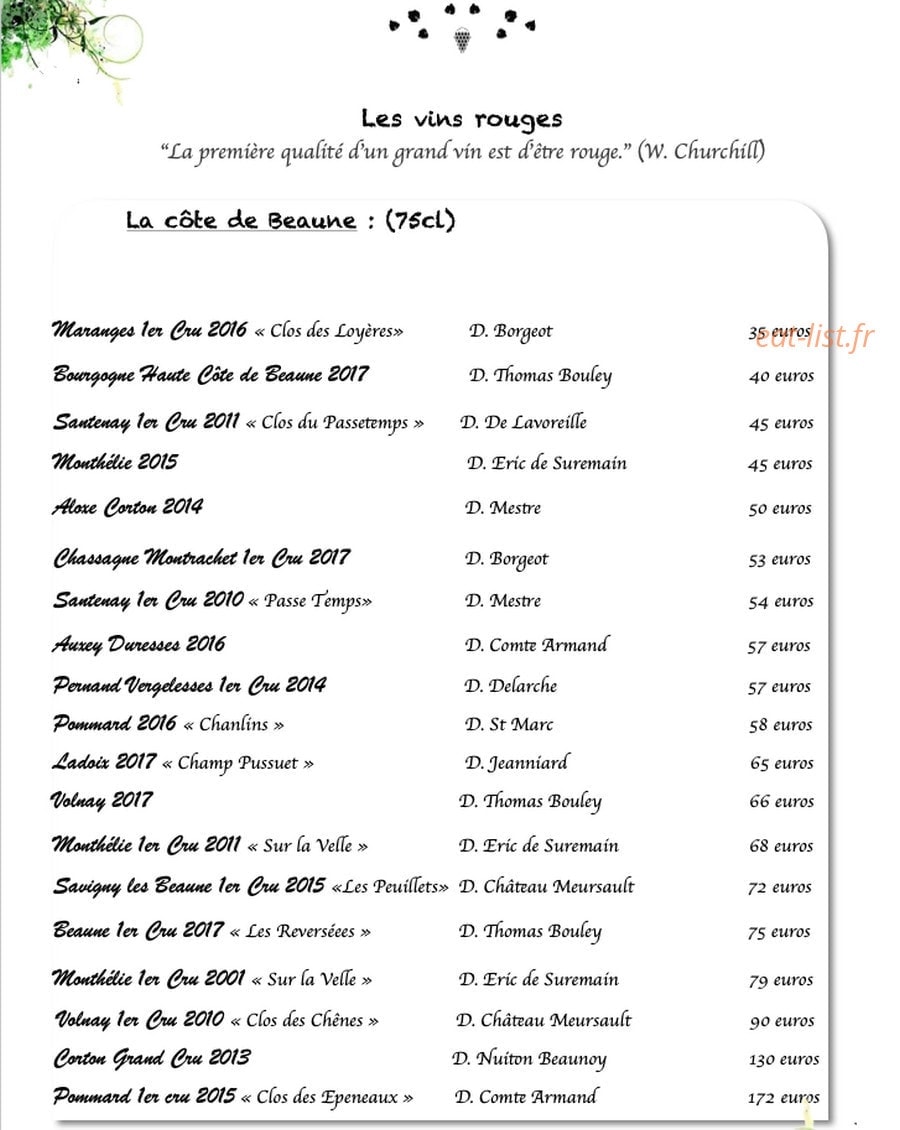 Cepages et Saveurs — carte page 5