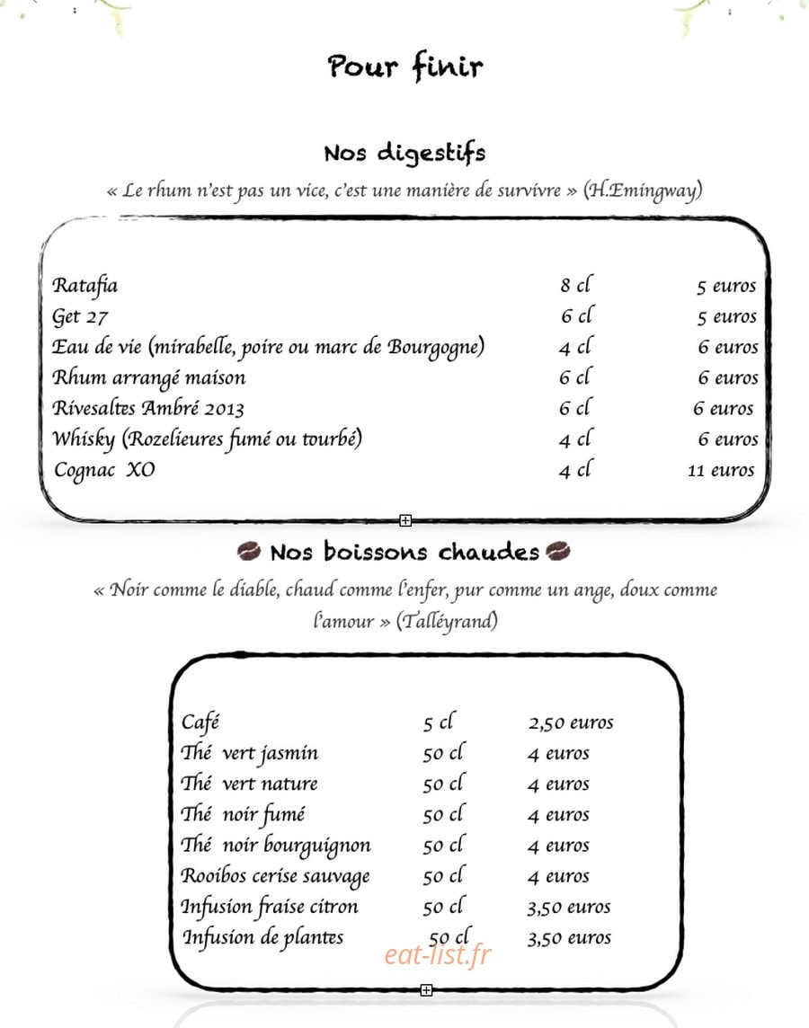 Cepages et Saveurs — carte page 9