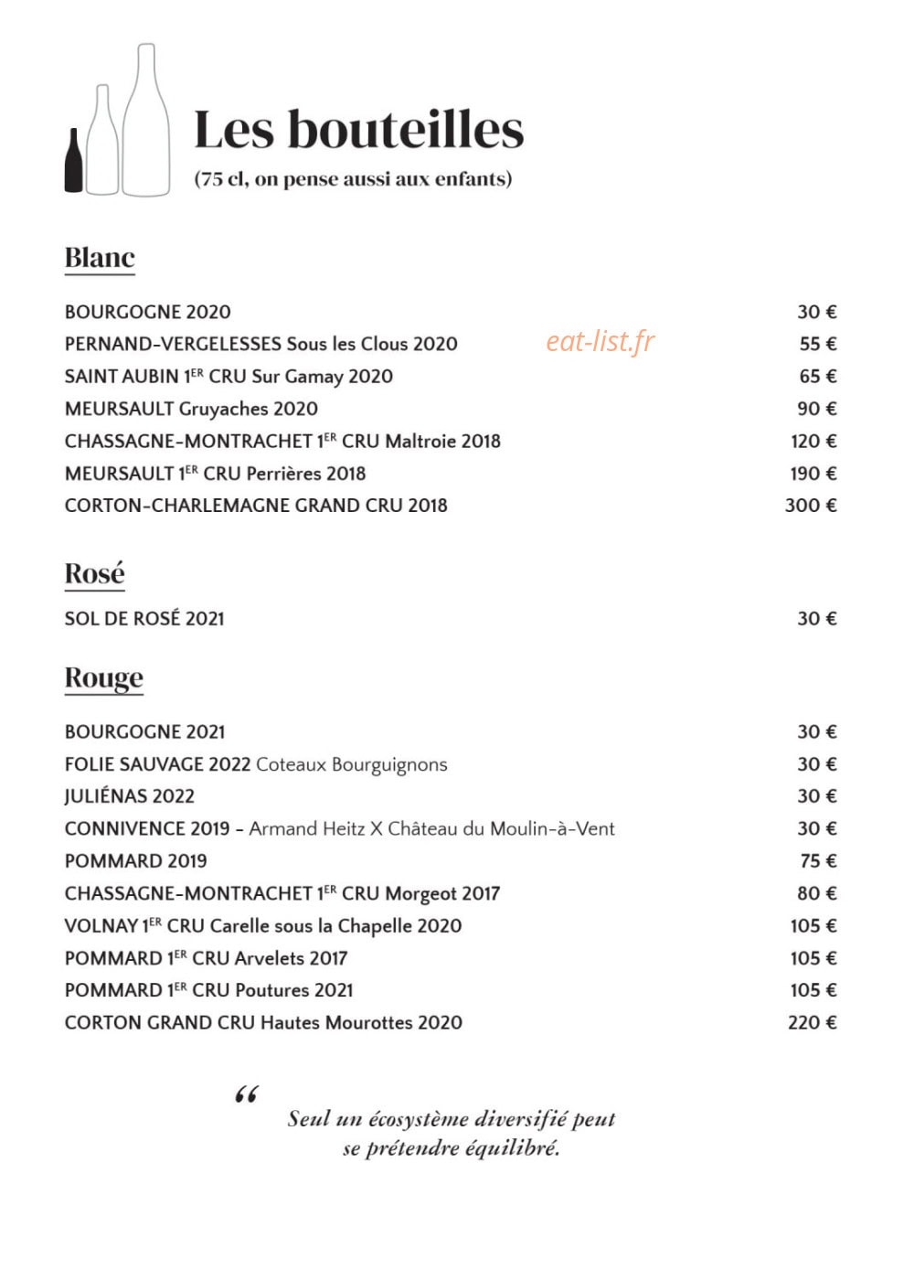 Chez Armand — carte page 5