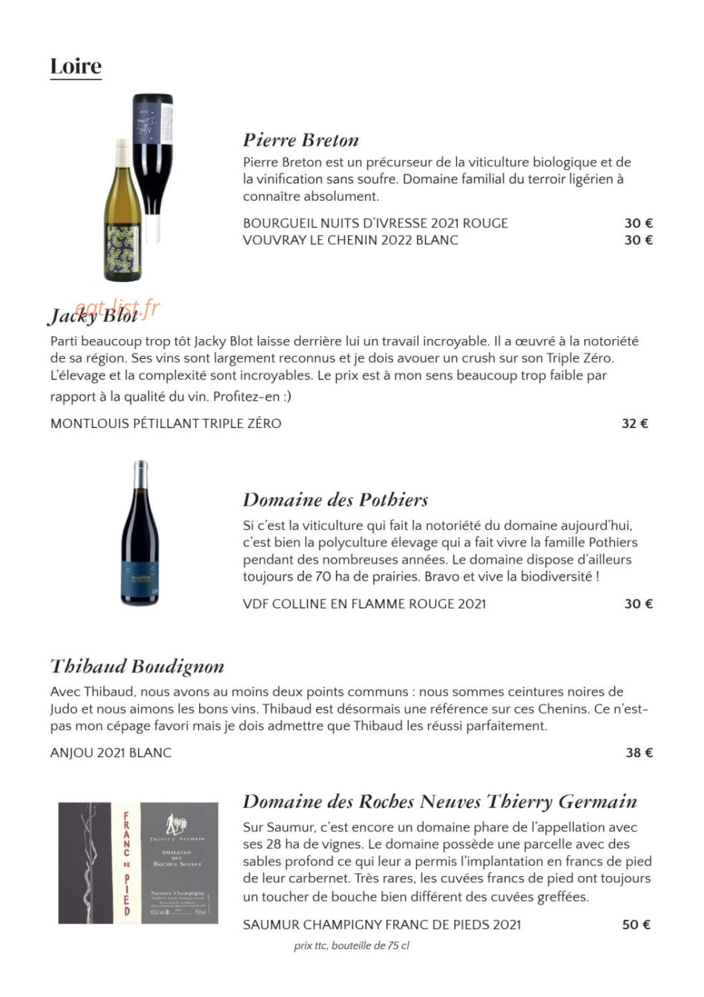 Chez Armand — carte page 12