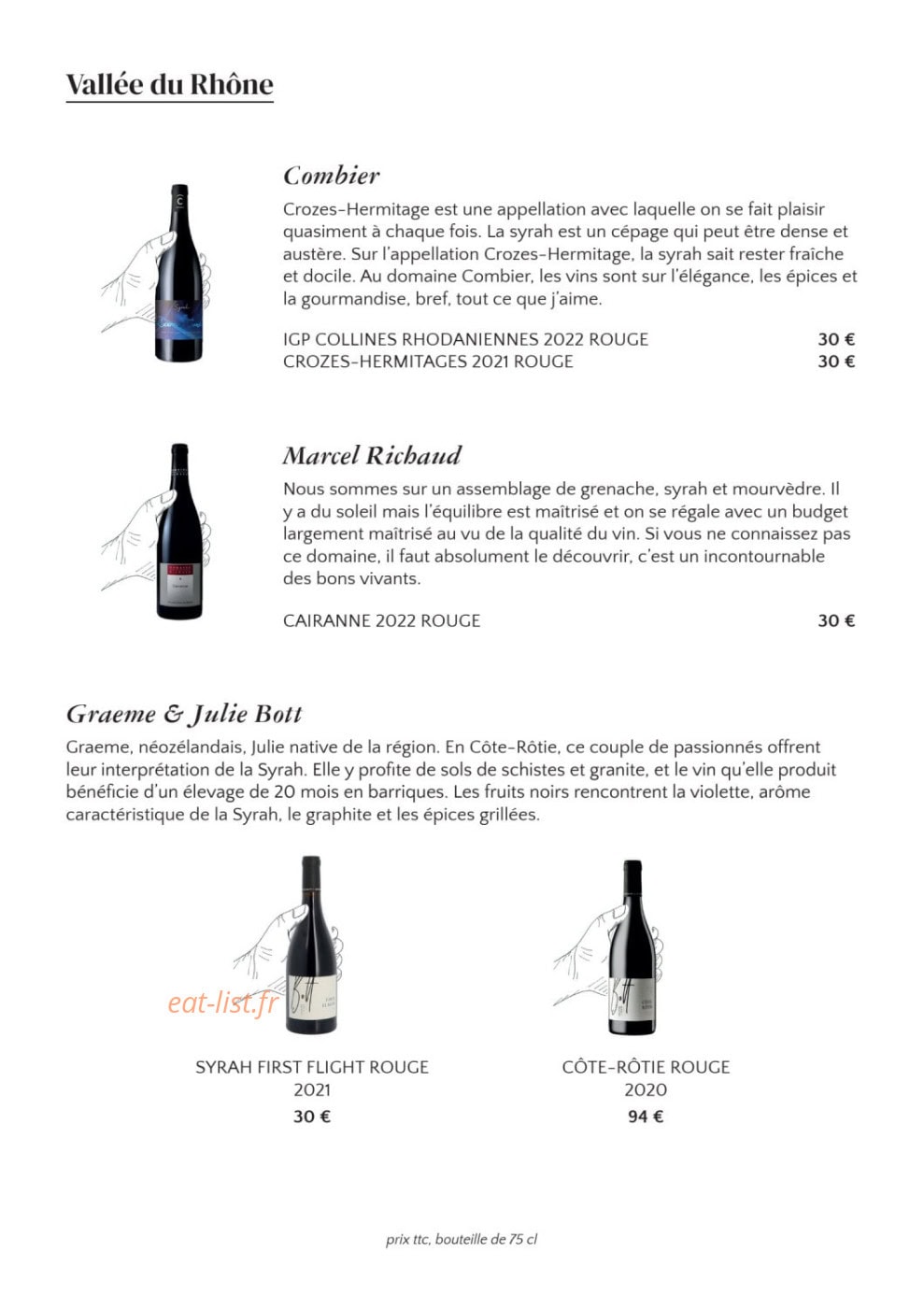 Chez Armand — carte page 9