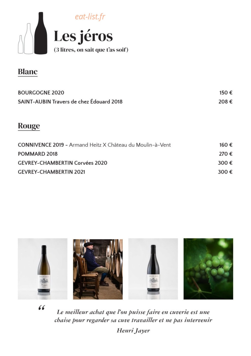 Chez Armand — carte page 7