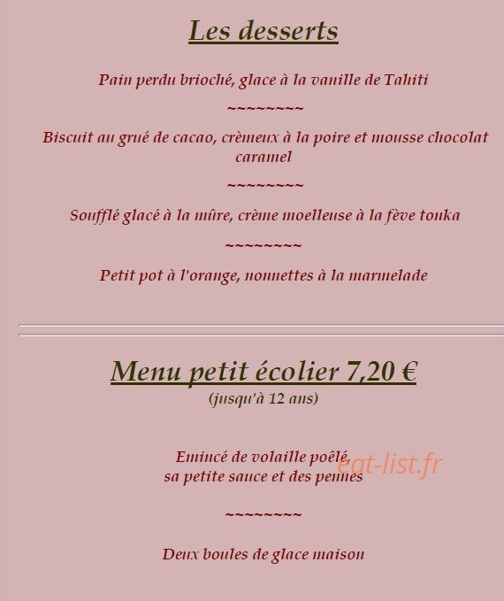 L'Auberge de Vigny — carte page 6