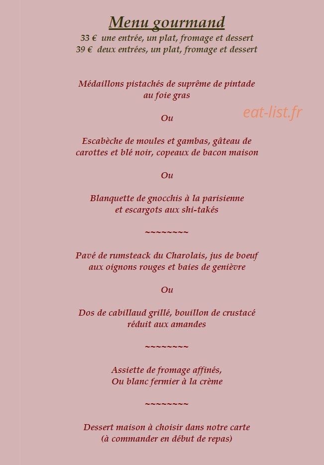 L'Auberge de Vigny — carte page 5