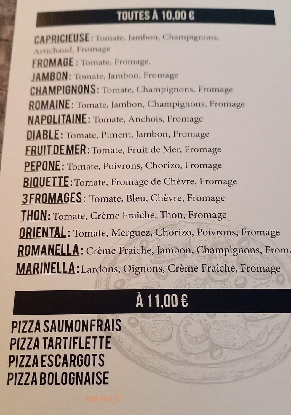 Resto gourmand — carte page 1