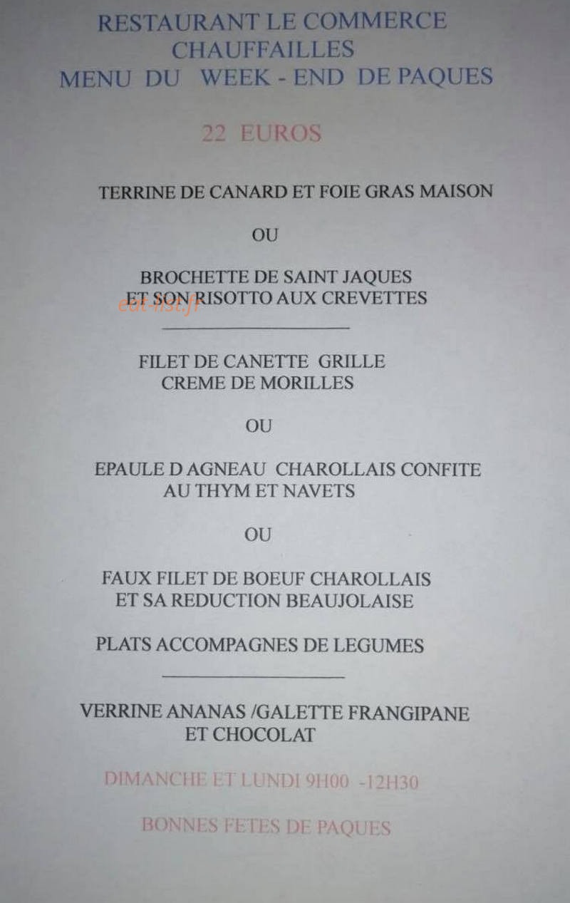 Le Commerce — carte page 1