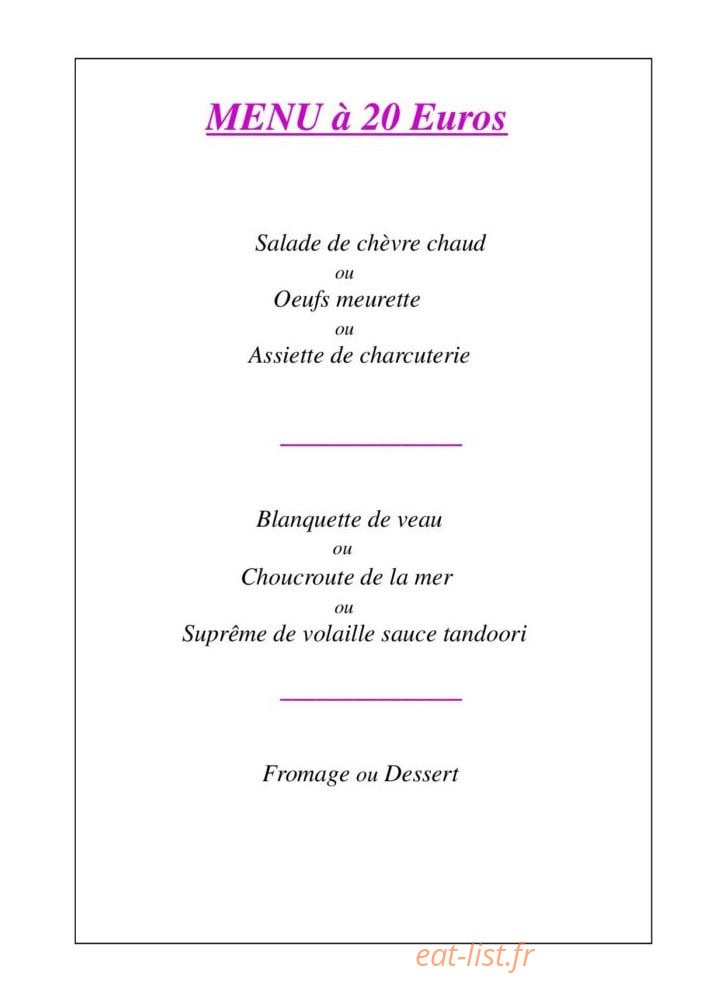 Le Relais Mesvrien — carte page 3