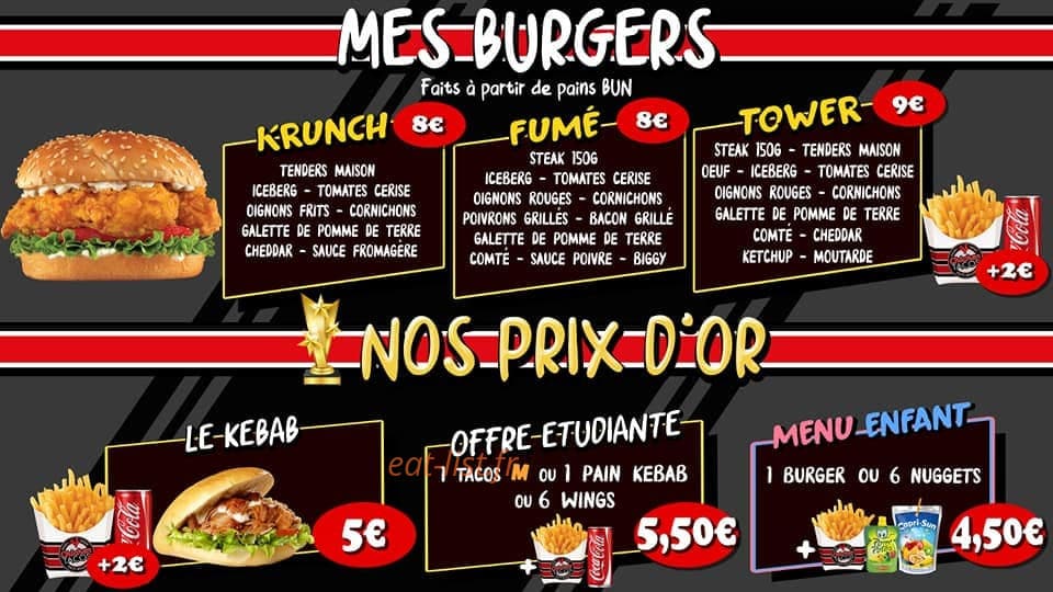 Chicken Tacos — carte page 1