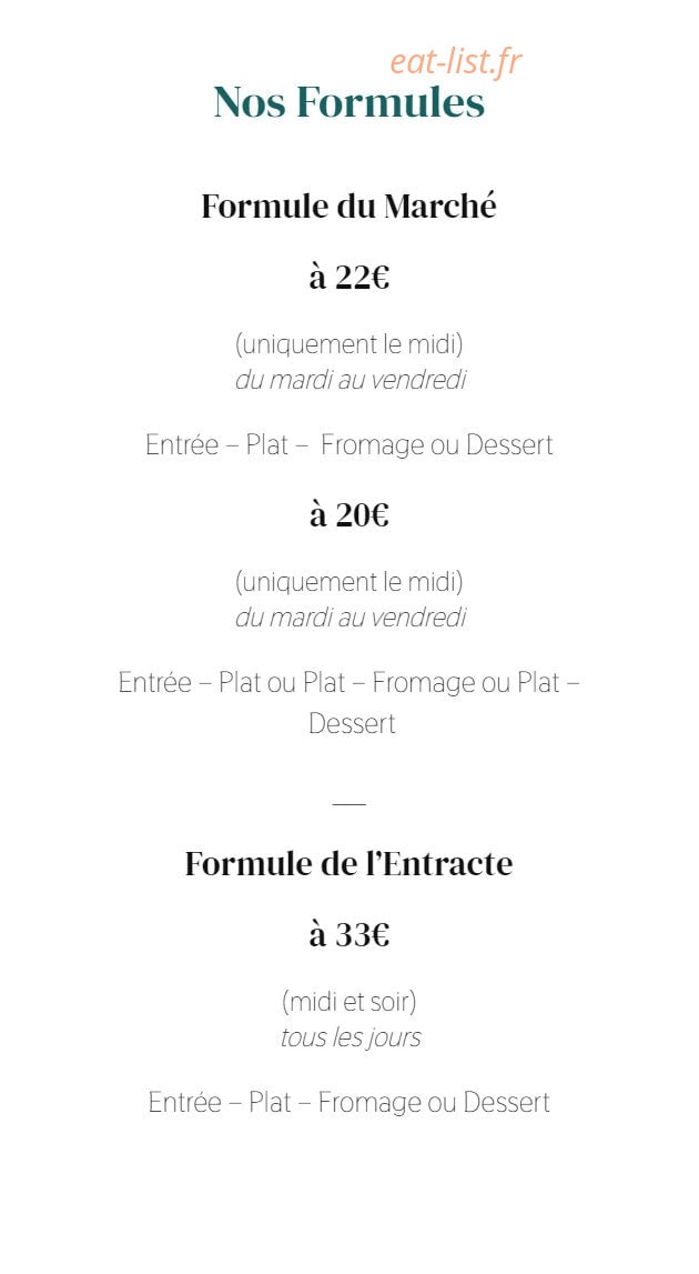 L'Entracte — carte page 1