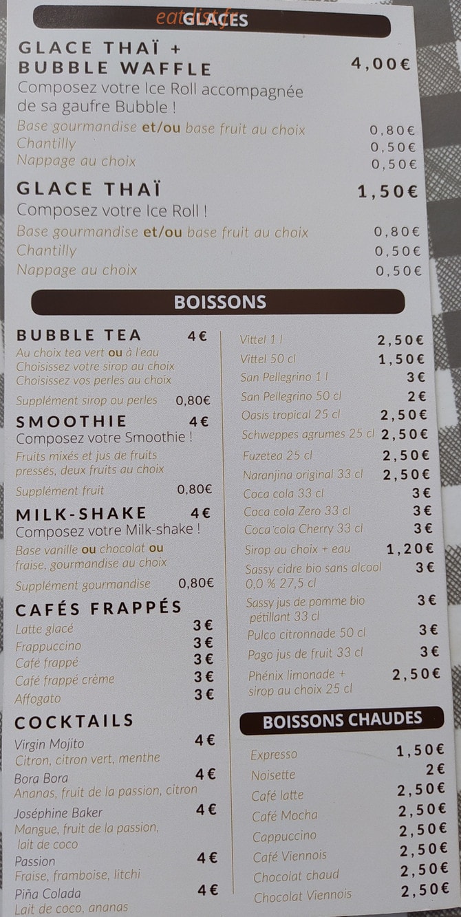 La Crêperie de la Verrerie — carte page 3