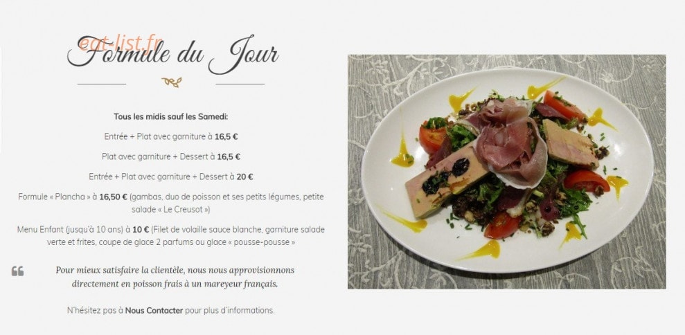 Le Creusot Hotel — carte page 1