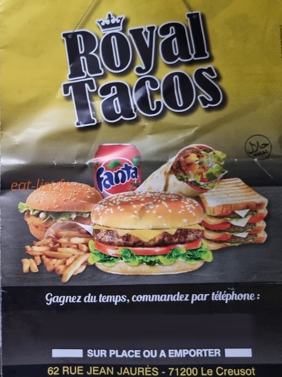 Royal Tacos — carte page 1