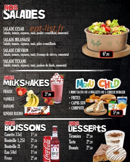 Tacos 7.1 — carte page 6