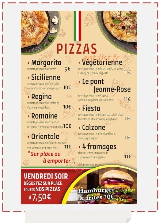 Auberge du Pont Jeanne Rose — carte page 7