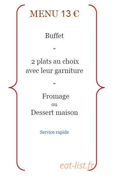 Auberge du Pont Jeanne Rose — carte page 1