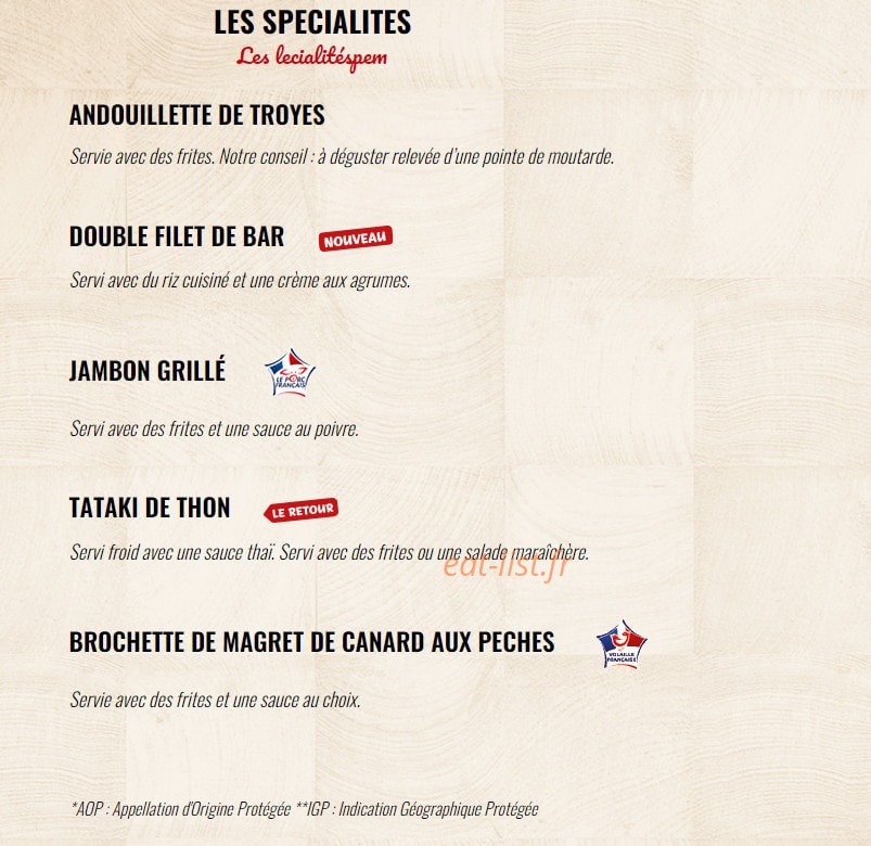 La Boucherie — carte page 6