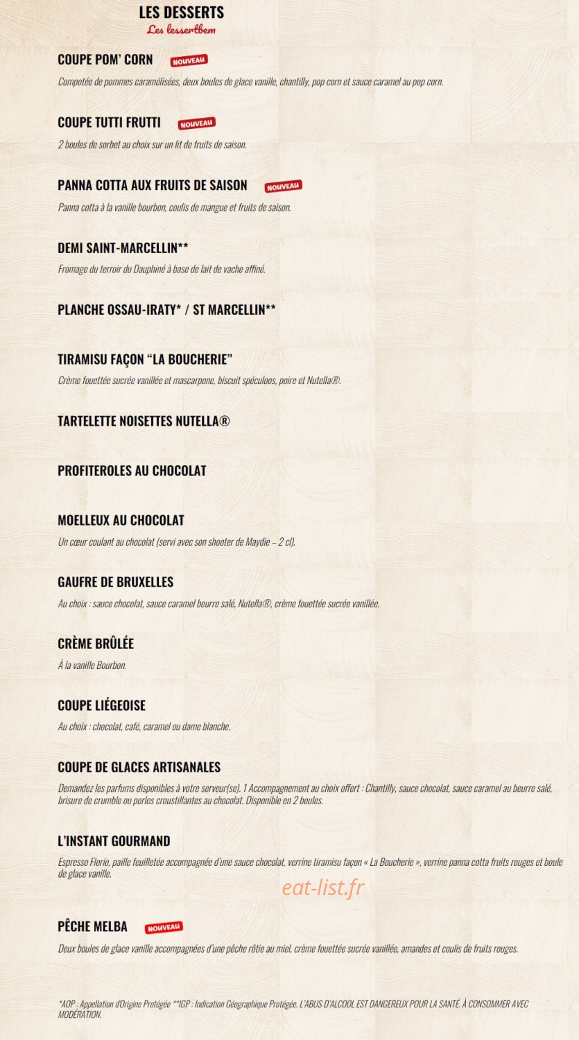 La Boucherie — carte page 7