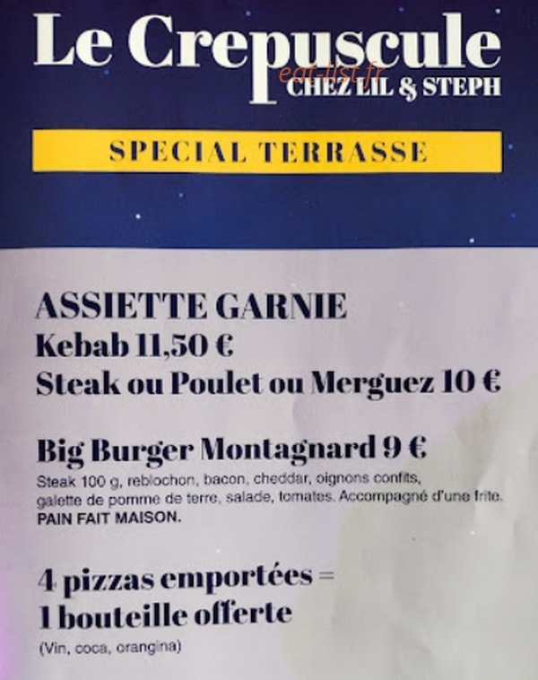 Le Crepuscule — carte page 3