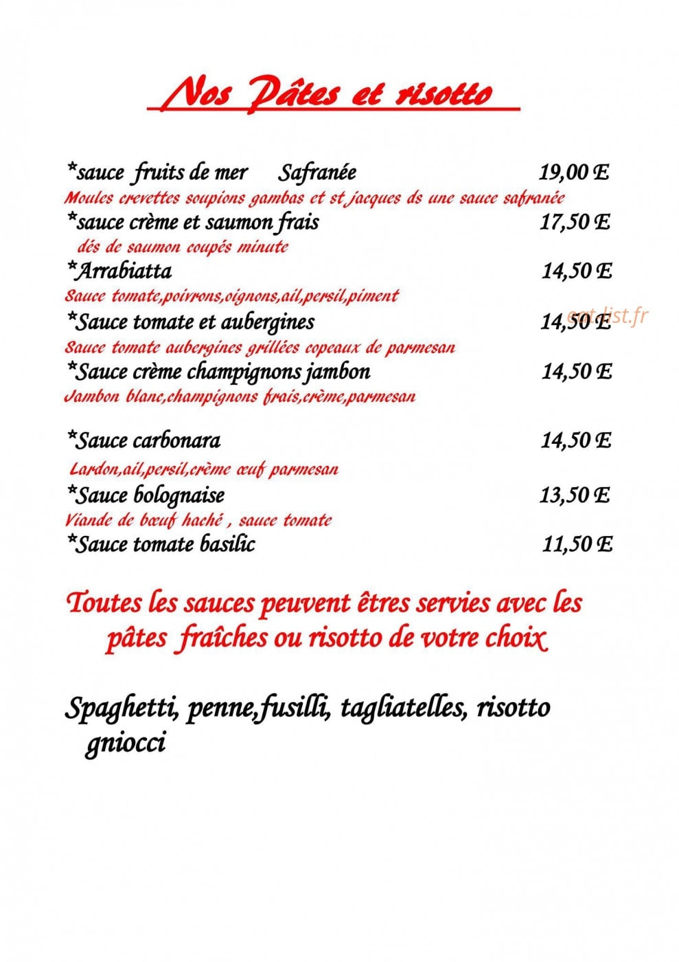 Le Passe Temps — carte page 6