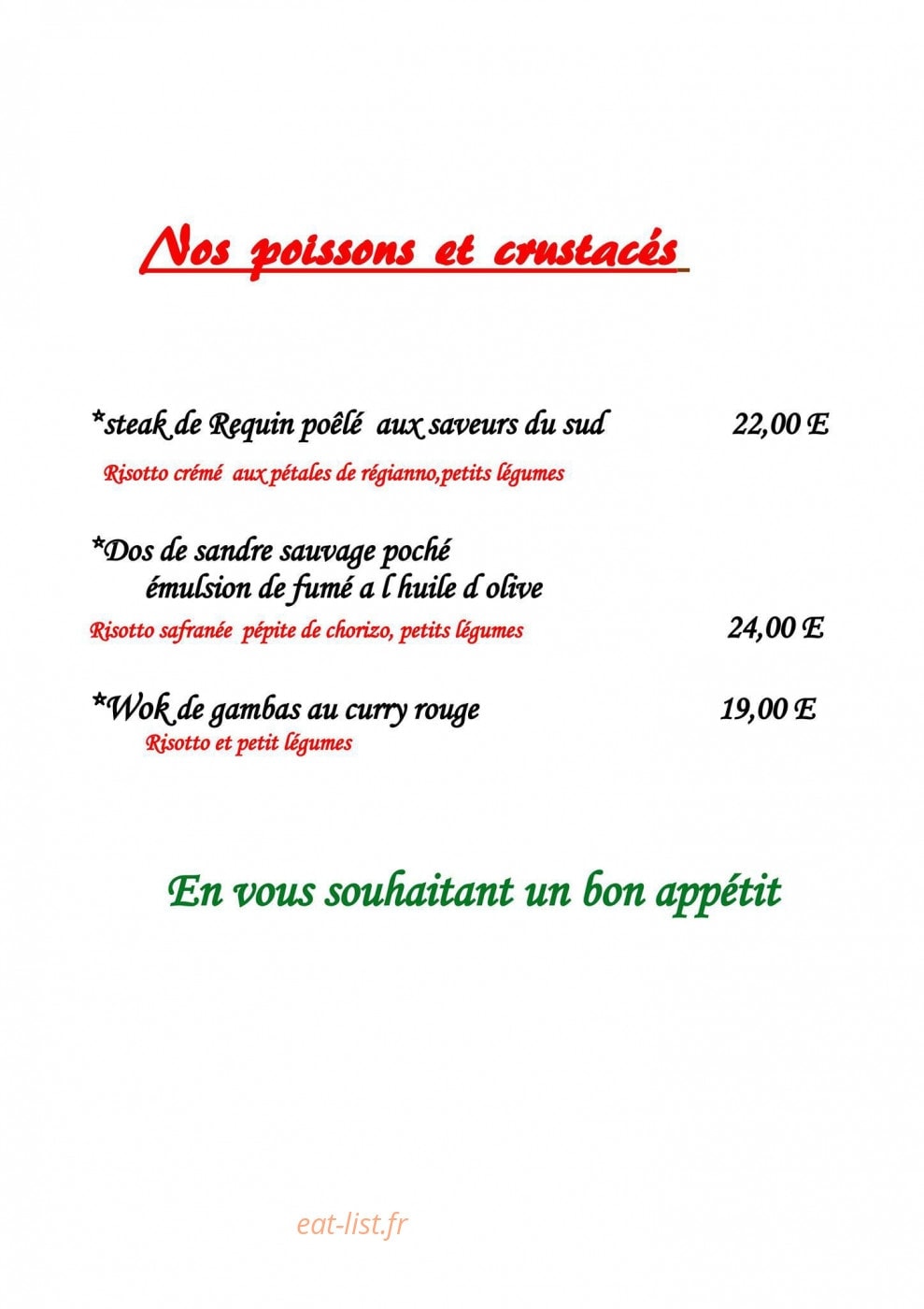 Le Passe Temps — carte page 5