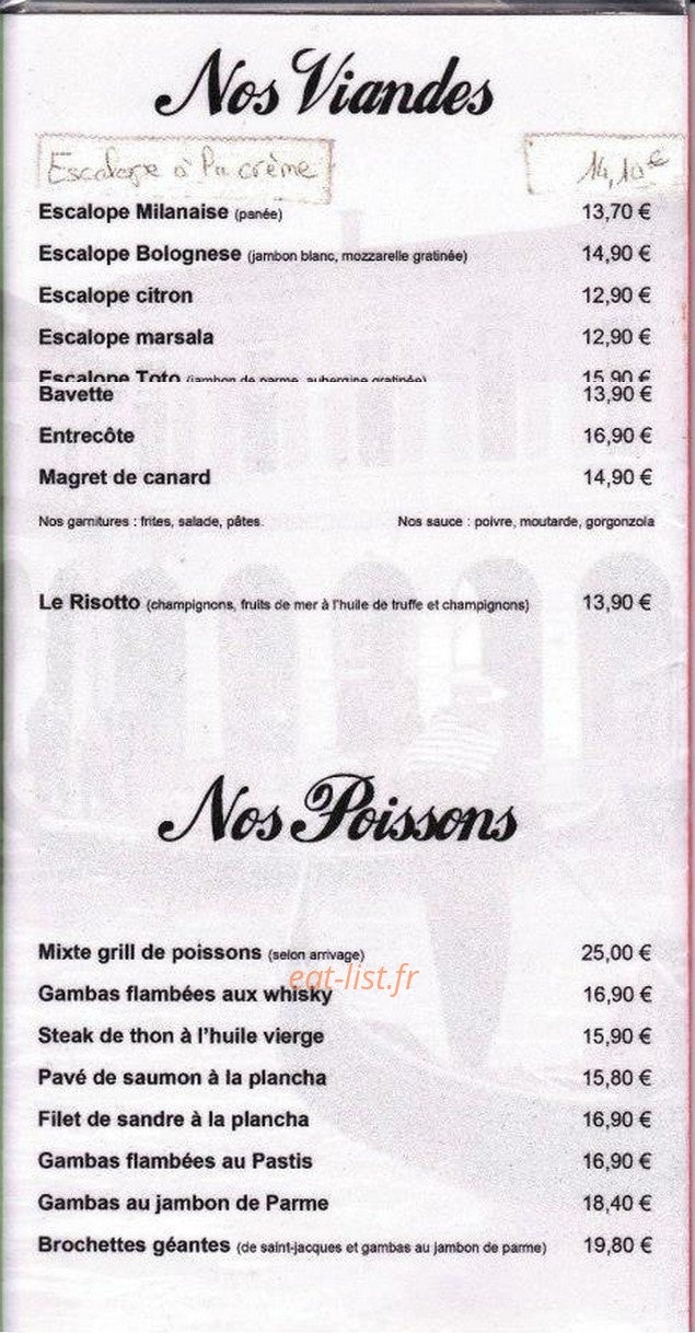 Toto pizzeria — carte page 5