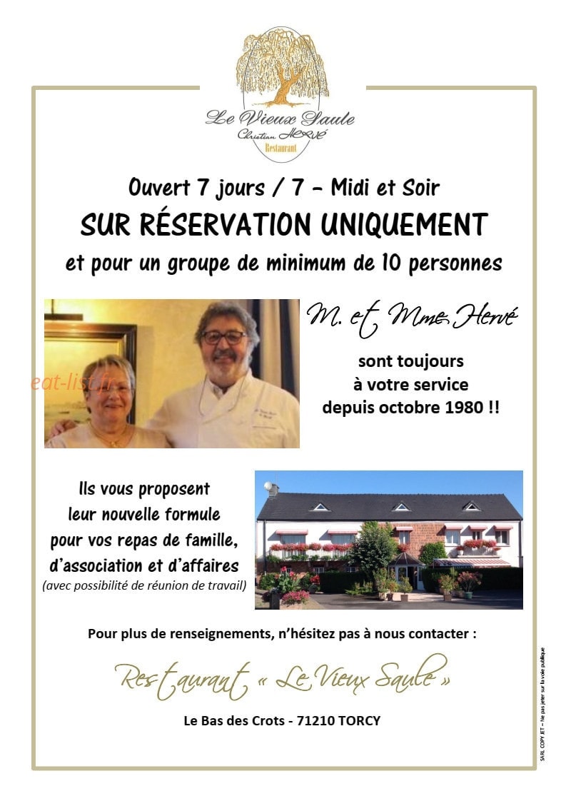 Au Vieux Saule — carte page 1