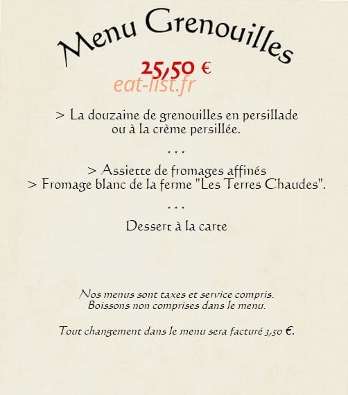 Restaurant Du Moulin — carte page 4