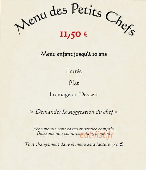 Restaurant Du Moulin — carte page 5