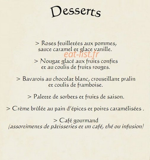Restaurant Du Moulin — carte page 7