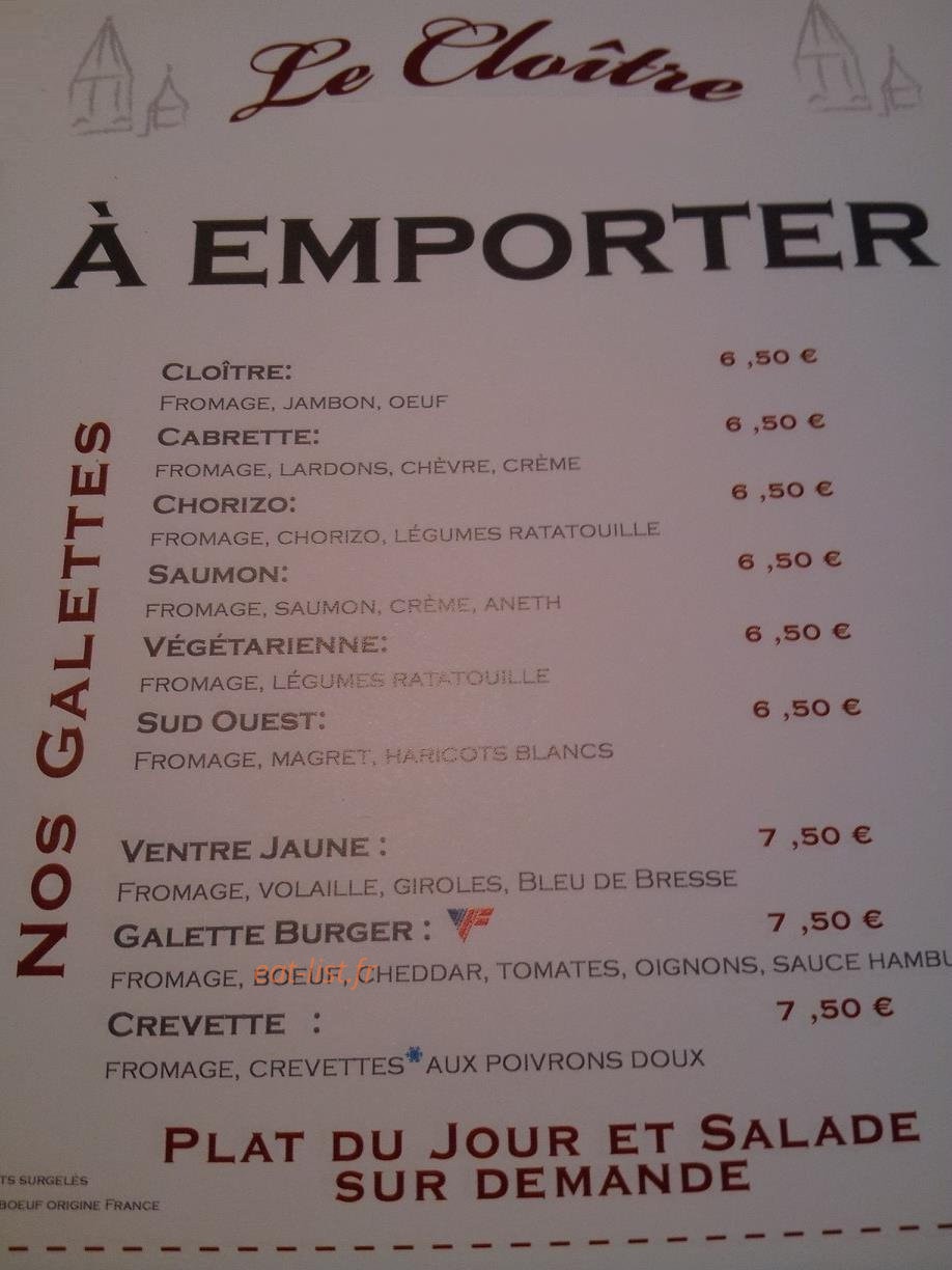 Le cloitre — carte page 1