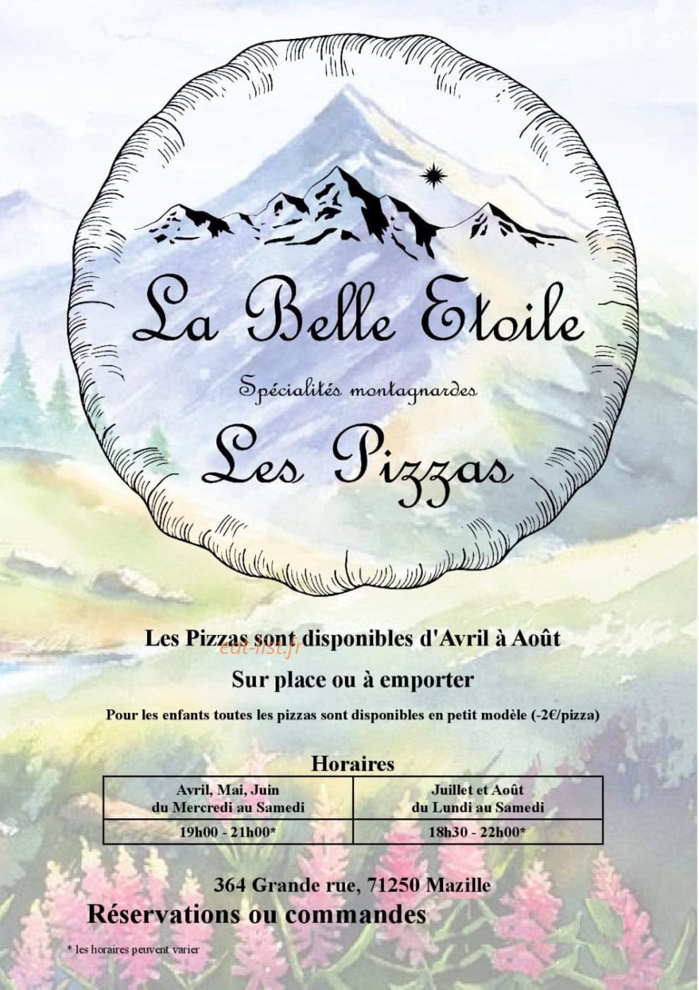 La Belle Etoile — carte page 1