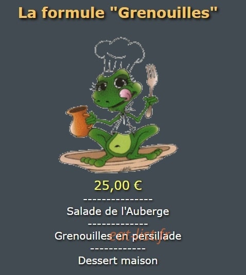 Auberge des Chasseurs — carte page 3