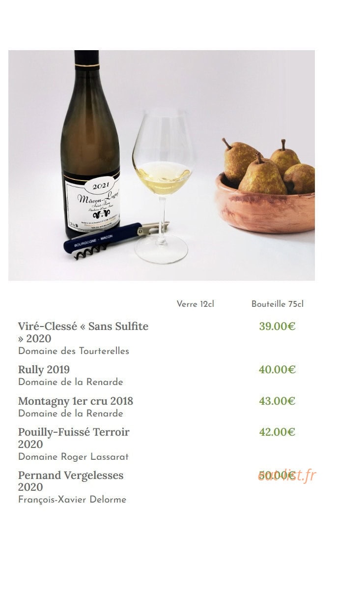 Bistrot Saint Pierre — carte page 9