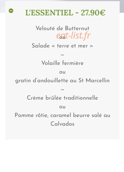 Bistrot Saint Pierre — carte page 2