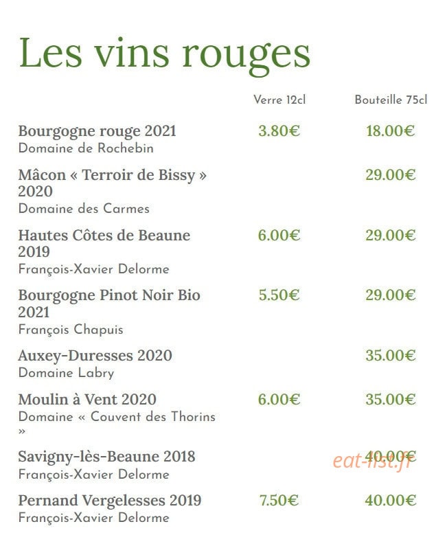 Bistrot Saint Pierre — carte page 6