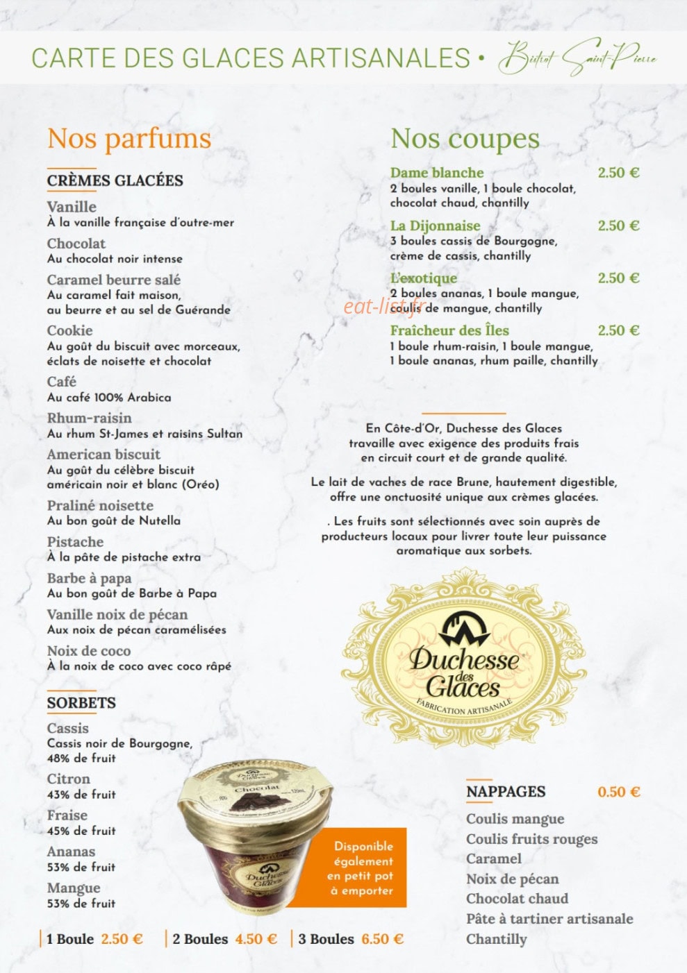 Bistrot Saint Pierre — carte page 5