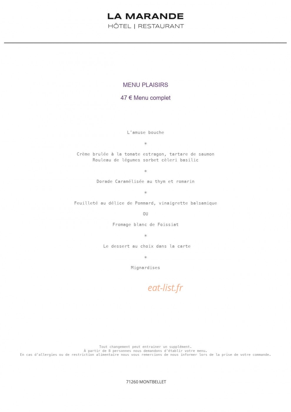 La Marande — carte page 4
