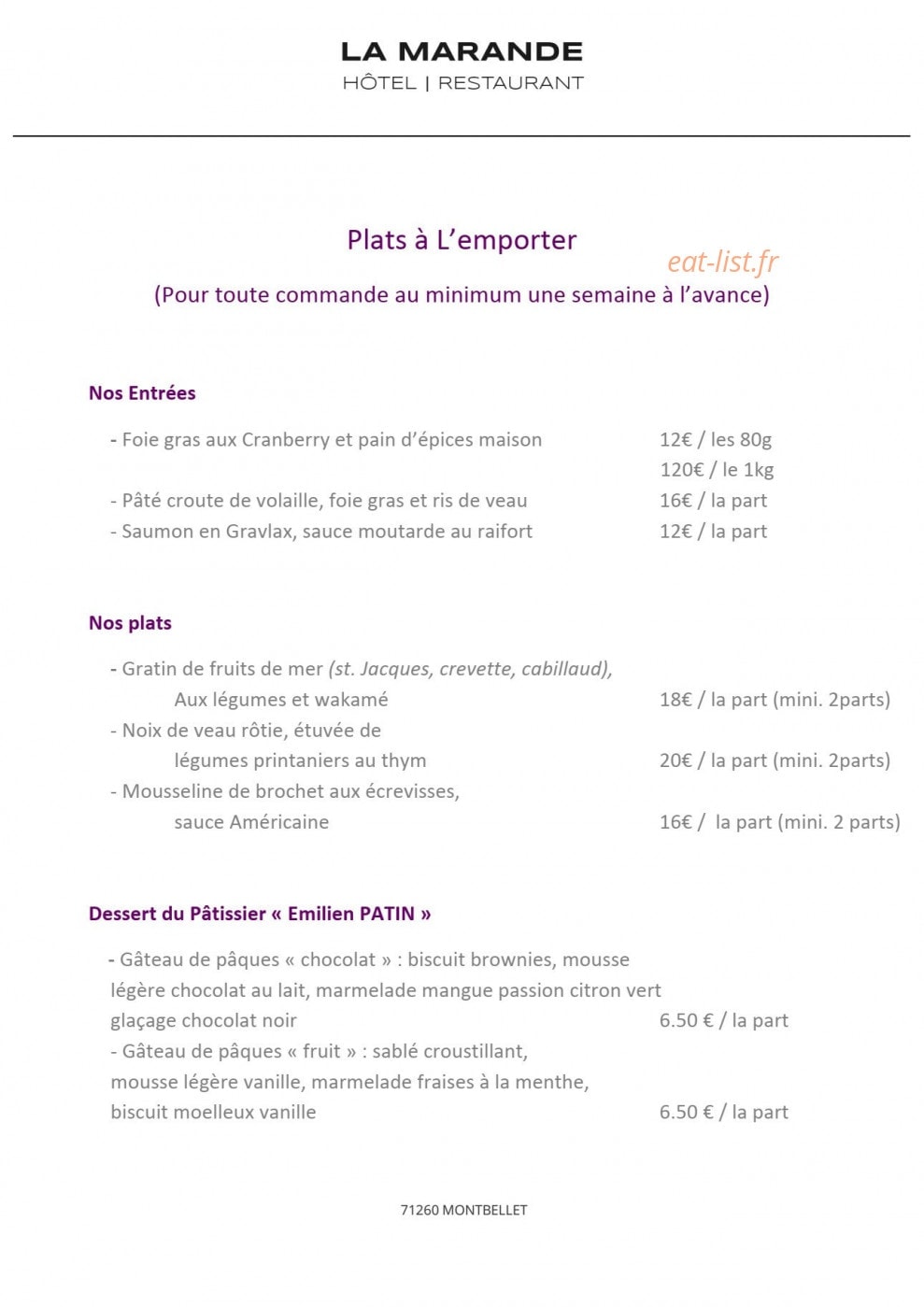 La Marande — carte page 5