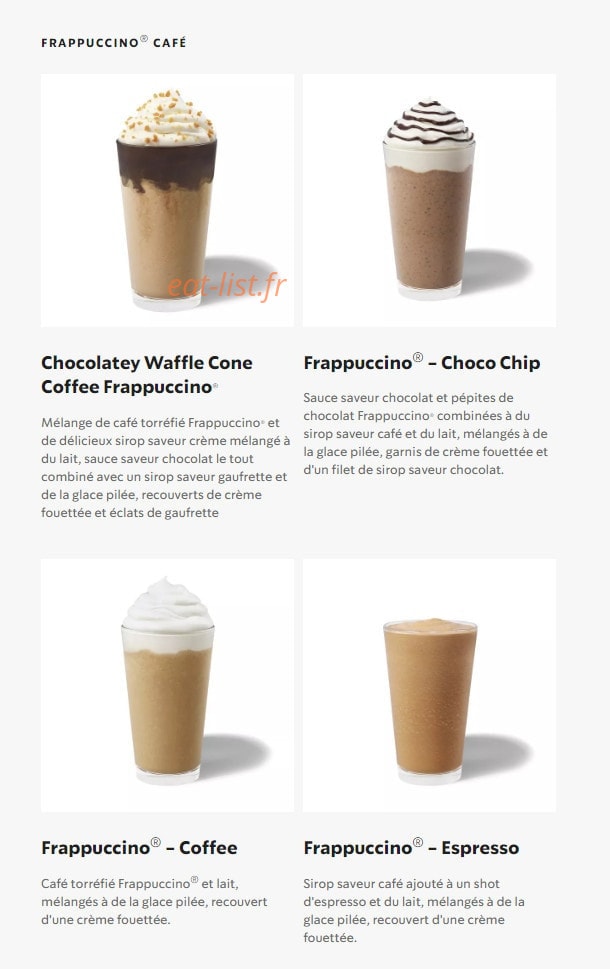Starbucks Coffee — carte page 8