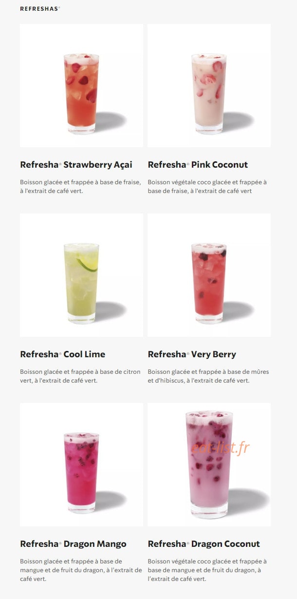 Starbucks Coffee — carte page 2