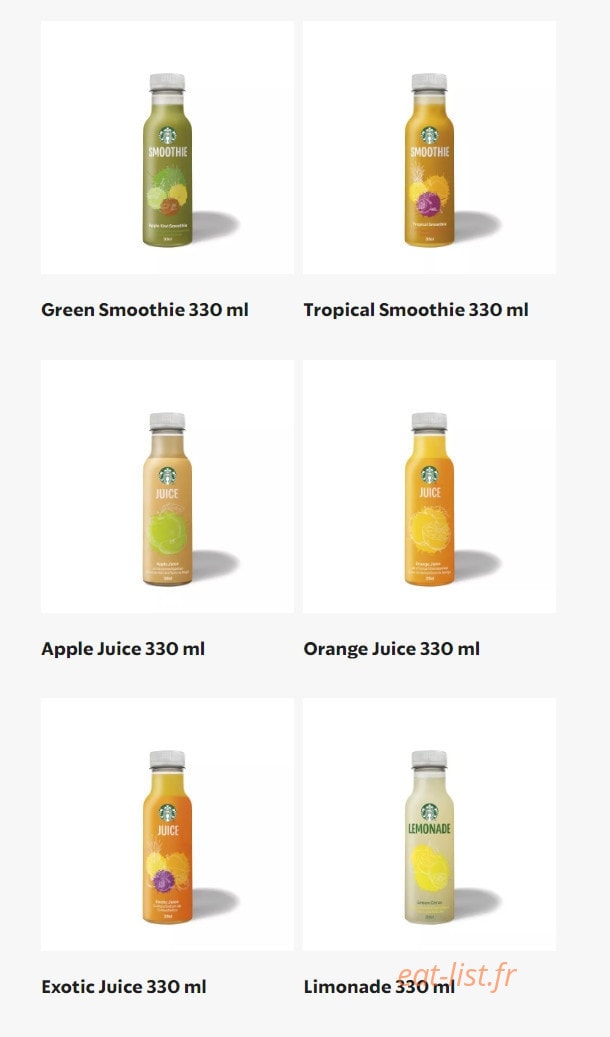 Starbucks Coffee — carte page 17