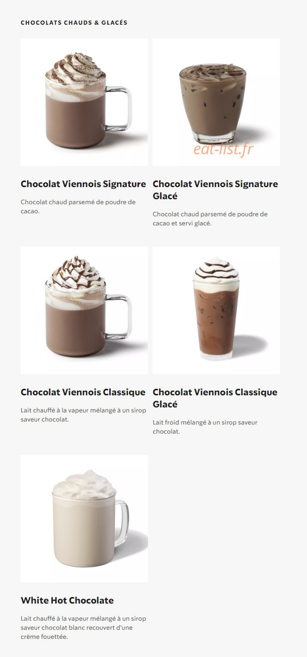 Starbucks Coffee — carte page 7